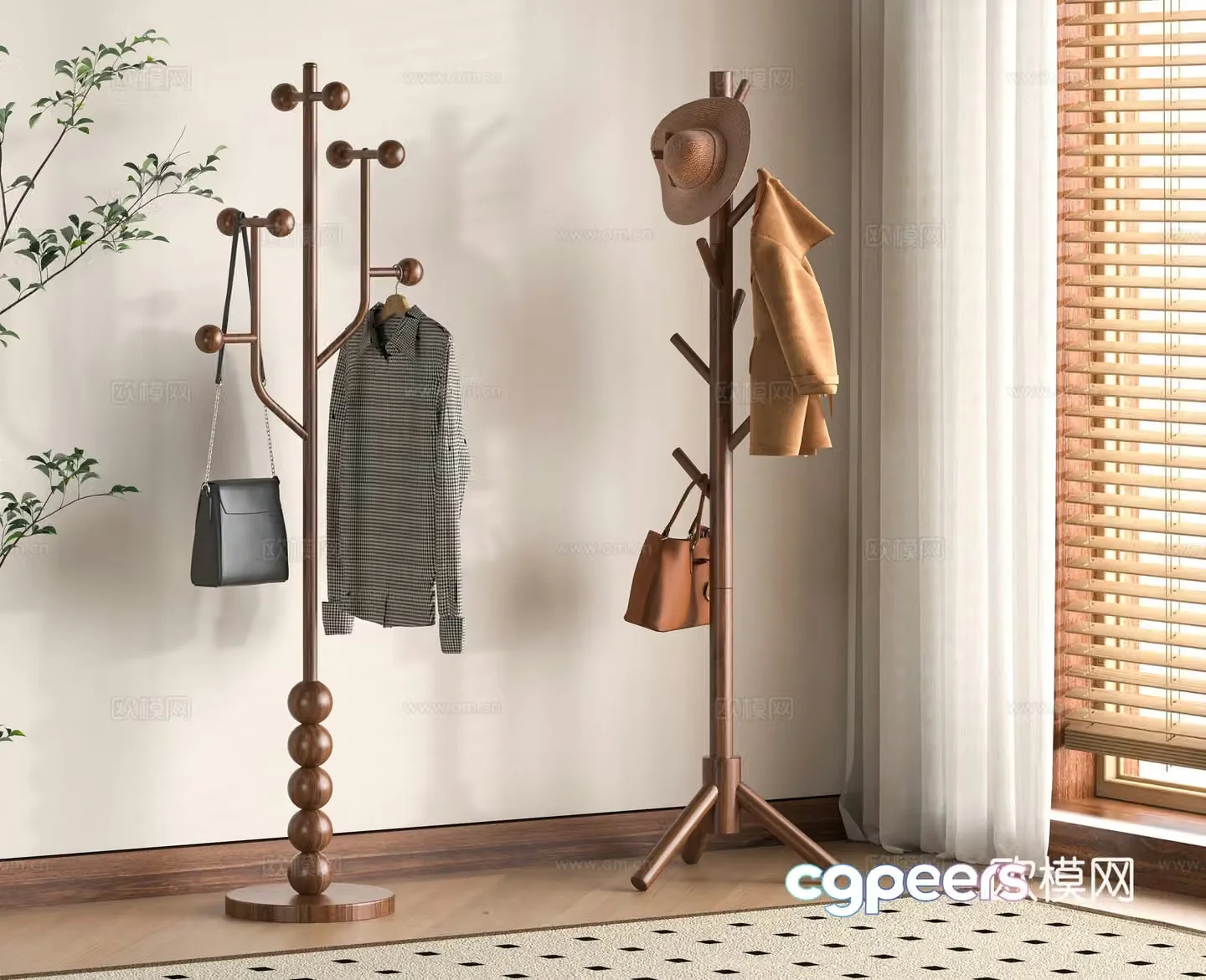 Modern clothes hanger 3d model