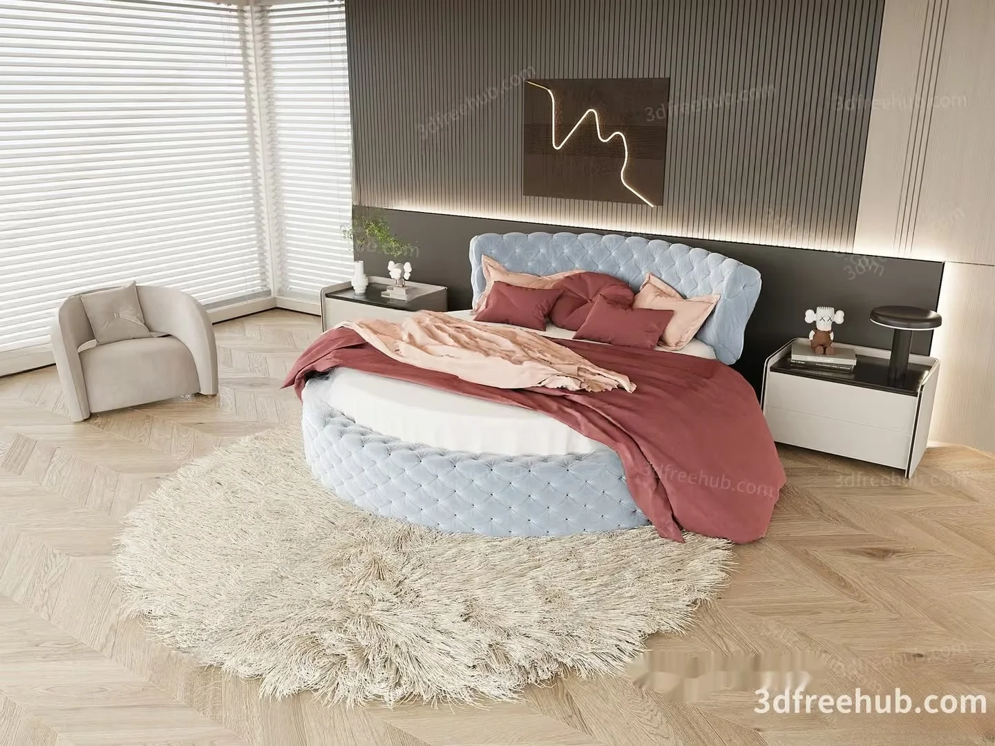 Cozy Bedroom 3D Model – 18950 – VRAY Render