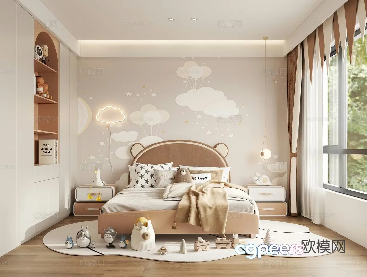 Modern children’s room daughter’s room 3d model