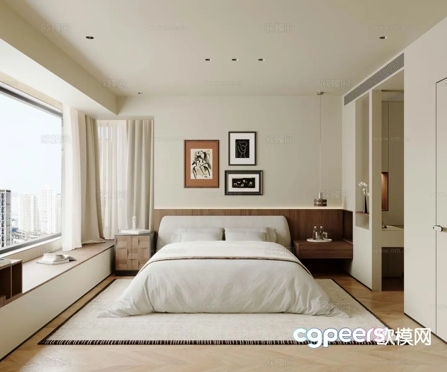 Medieval style bedroom master bedroom 3d model