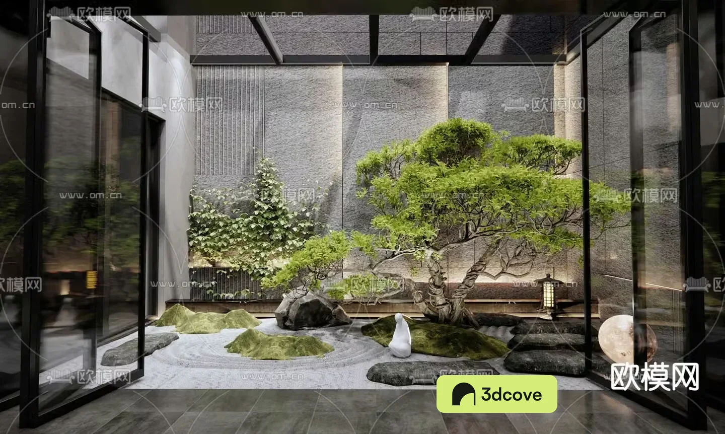Lighting patio courtyard sketch
