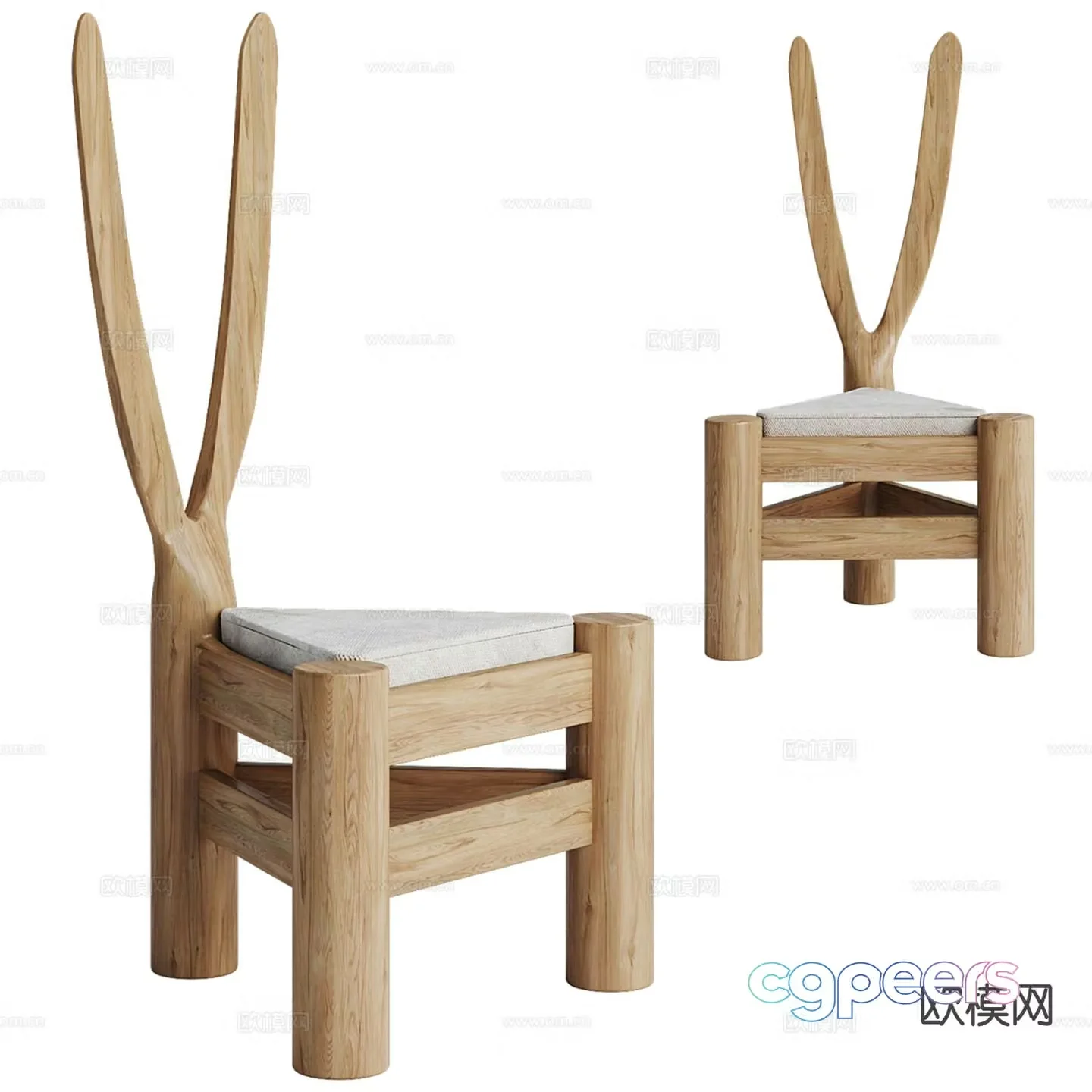 Children’s chair cartoon chair 3d model