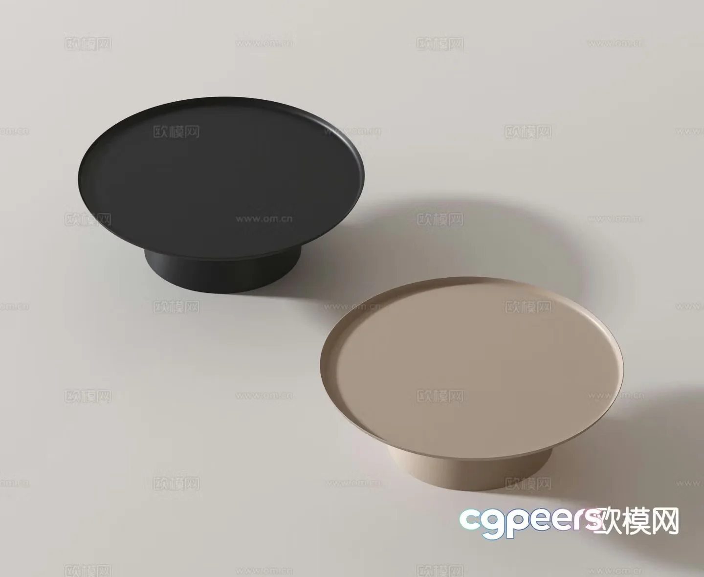 Modern round coffee table 3d model