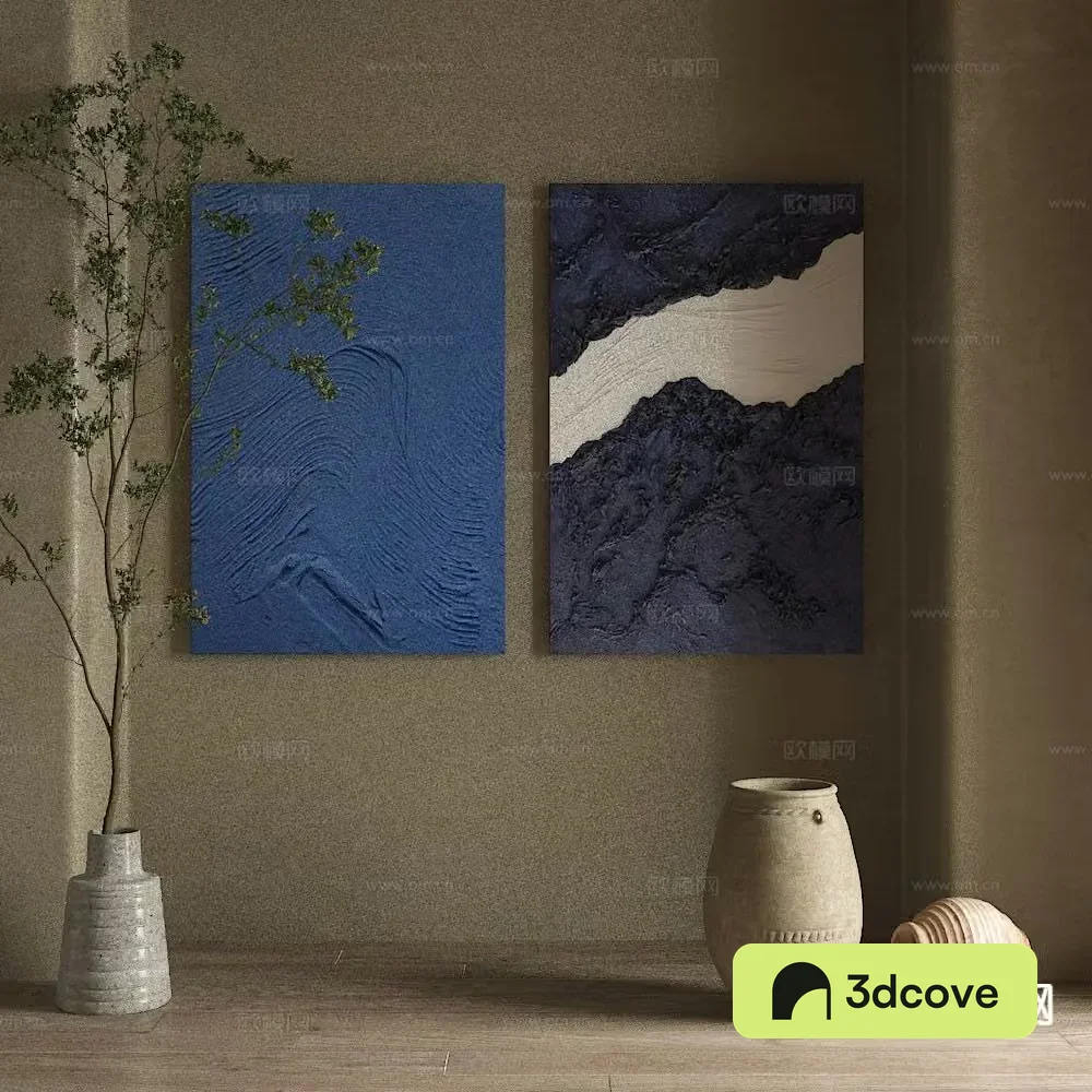 Wabi-sabi art painting texture painting decorative painting