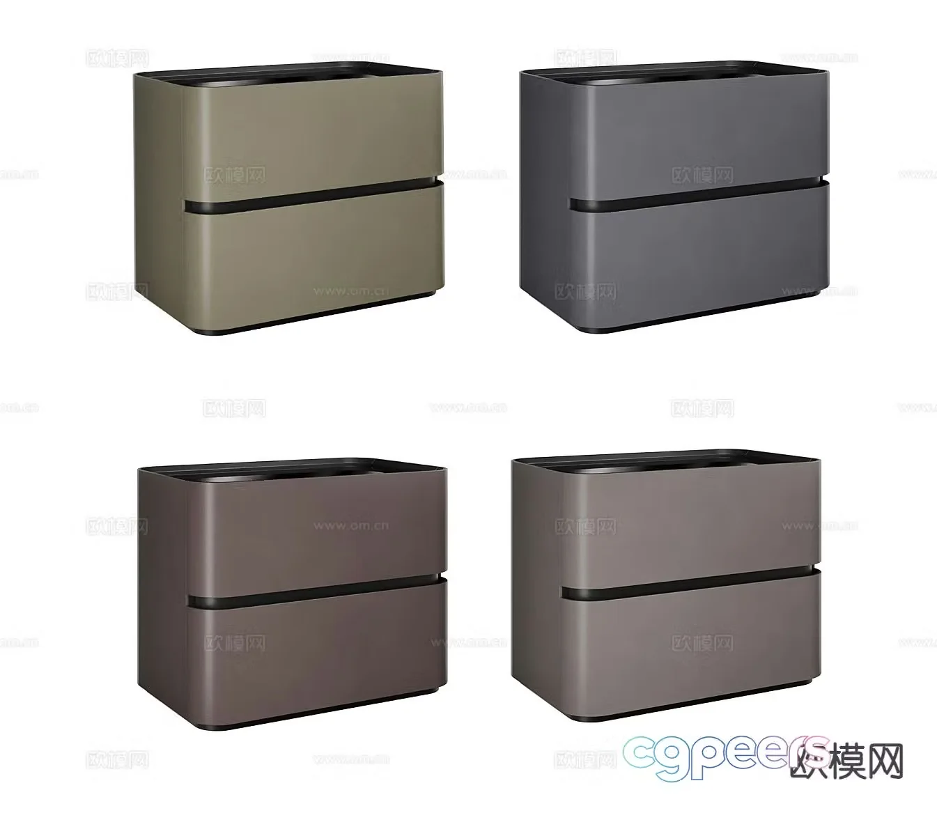 Italian bedside table 3d model
