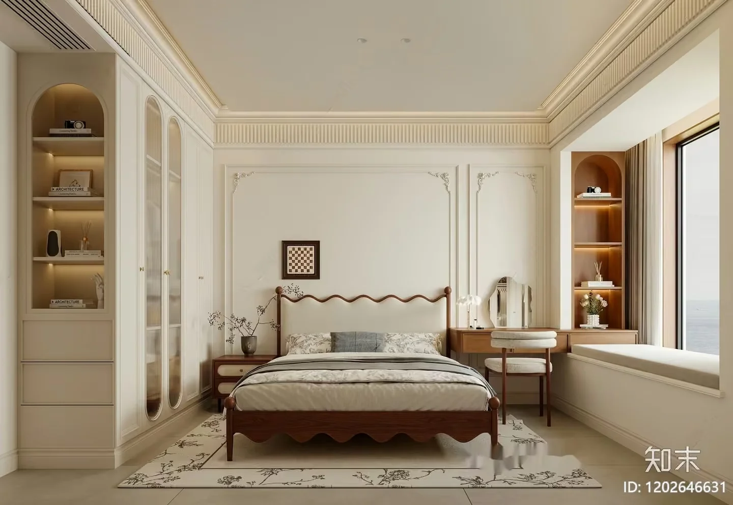 Cozy Bedroom 3D Model – 174 – VRAY Render