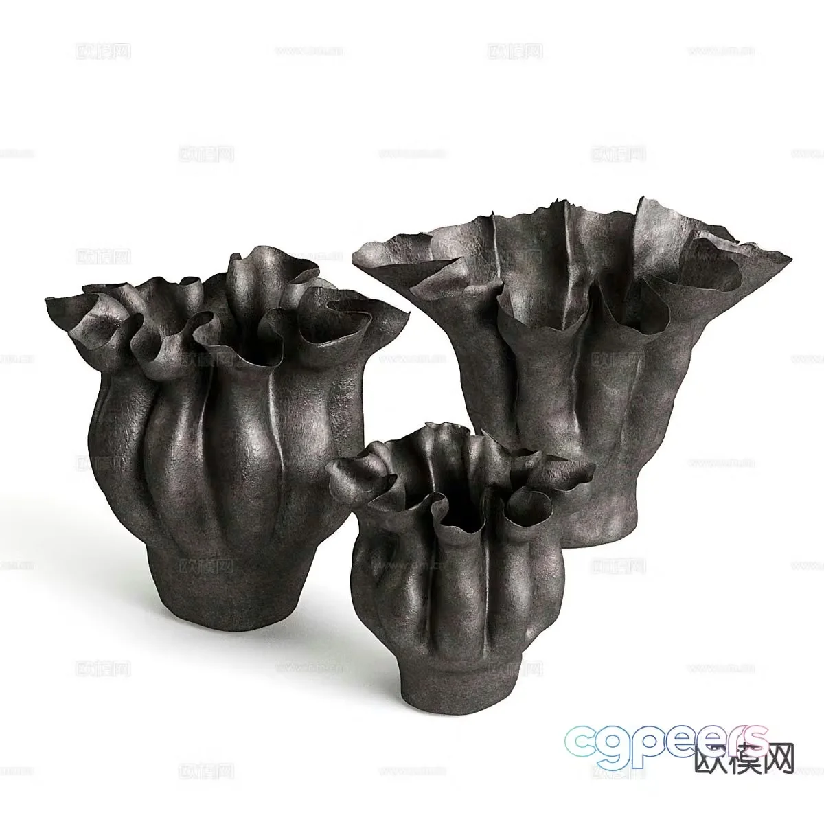 modern ceramics pottery porcelain vessel 3d model