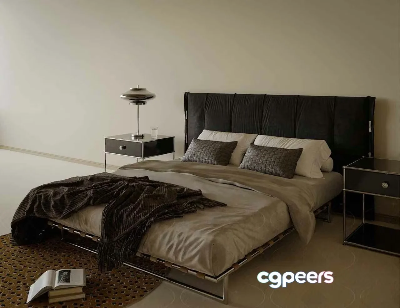 Modern Dark Bedroom 3D Model – 611 – CORONA Render