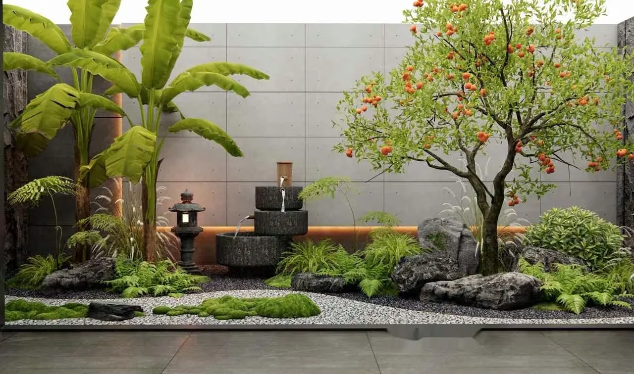 A Japanese-Inspired Garden 3D Model – 14581 – VRAY Render