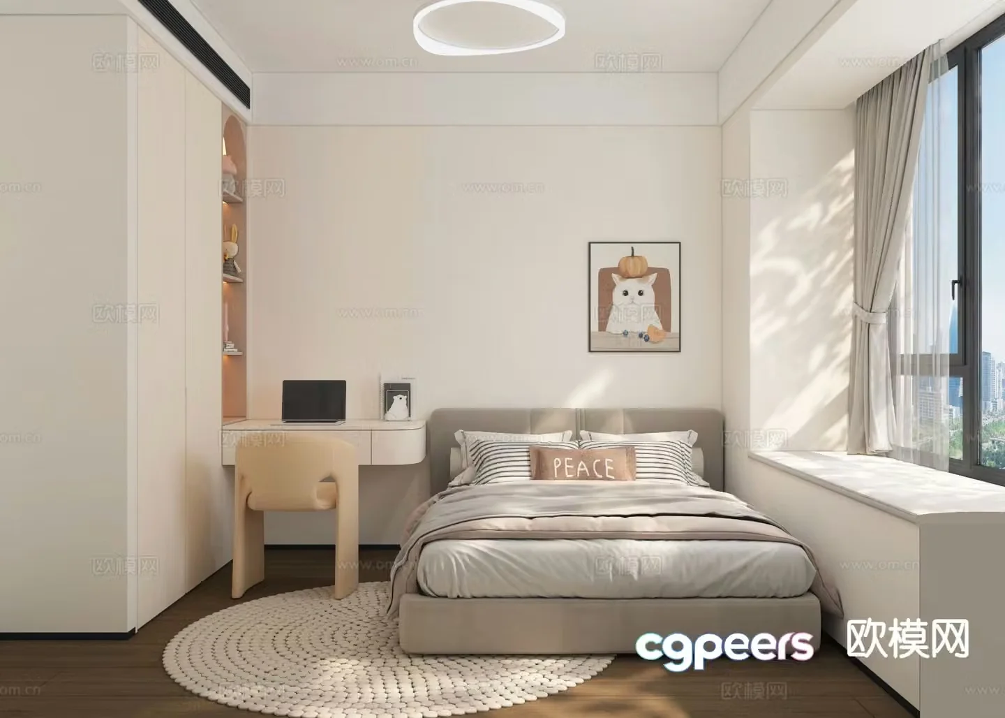 Modern children’s room girl’s room kid’s room 3d model