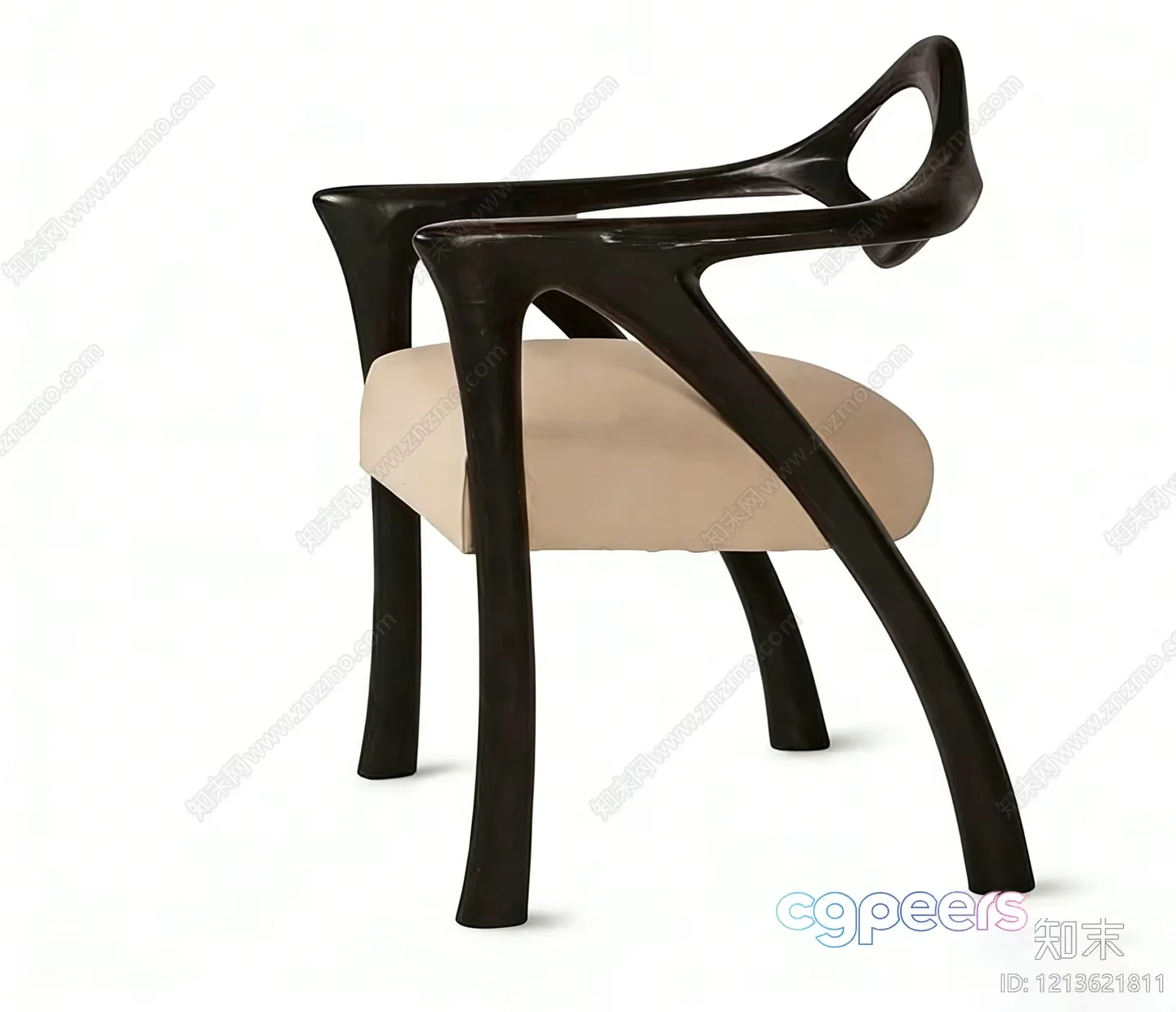 Modern Black Chair 3D Model – 12808 – VRAY Render