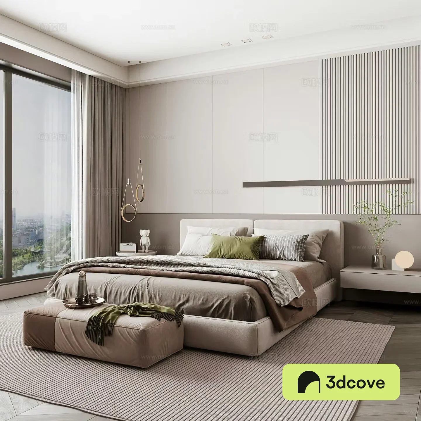 Modern home bedroom Modern bedroom Italian bedroom Simple bedroom Italian bed