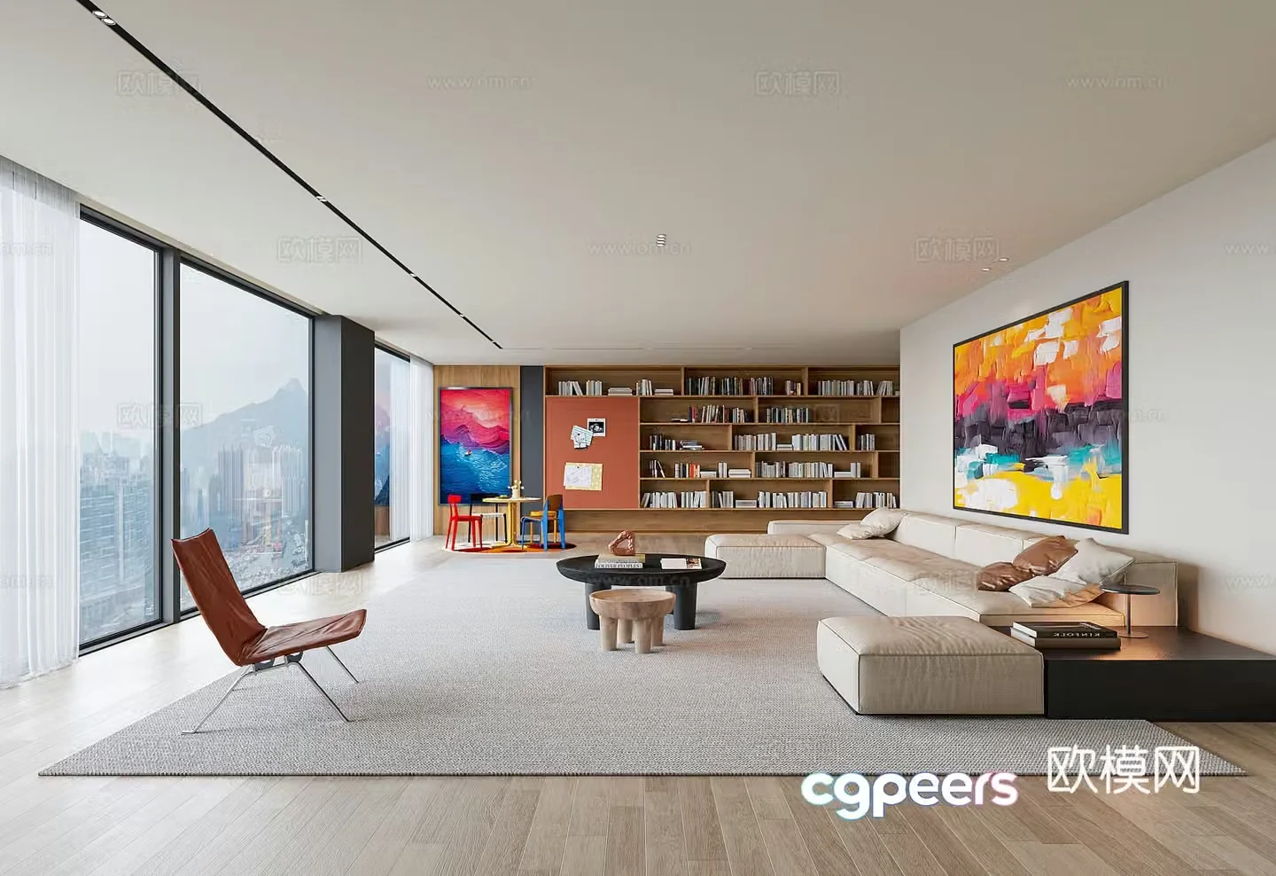 Modern living room 3d model