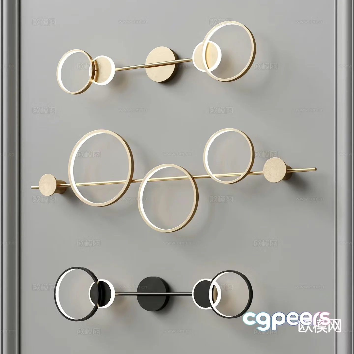 Modern wall light metal wall light 3d model