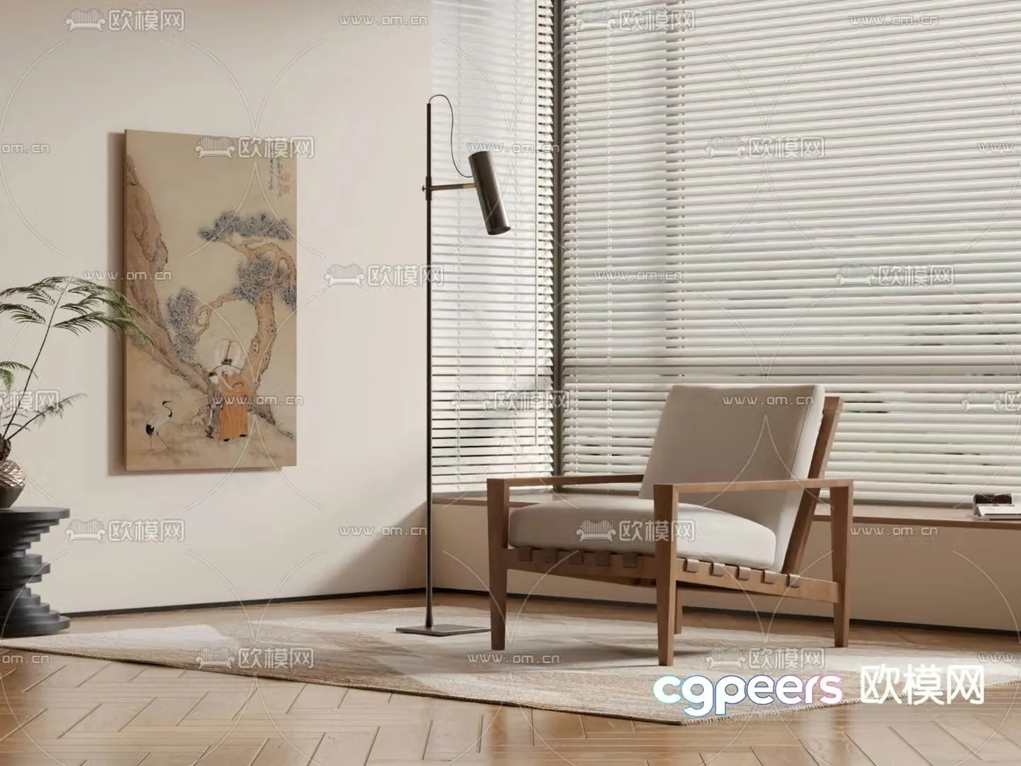 Wasabi single chair 3d model