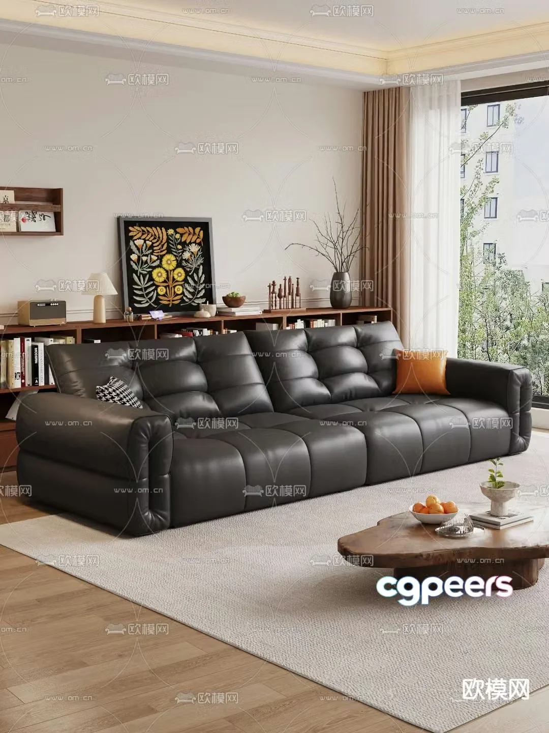 Medieval style sofa double sofa 3d model