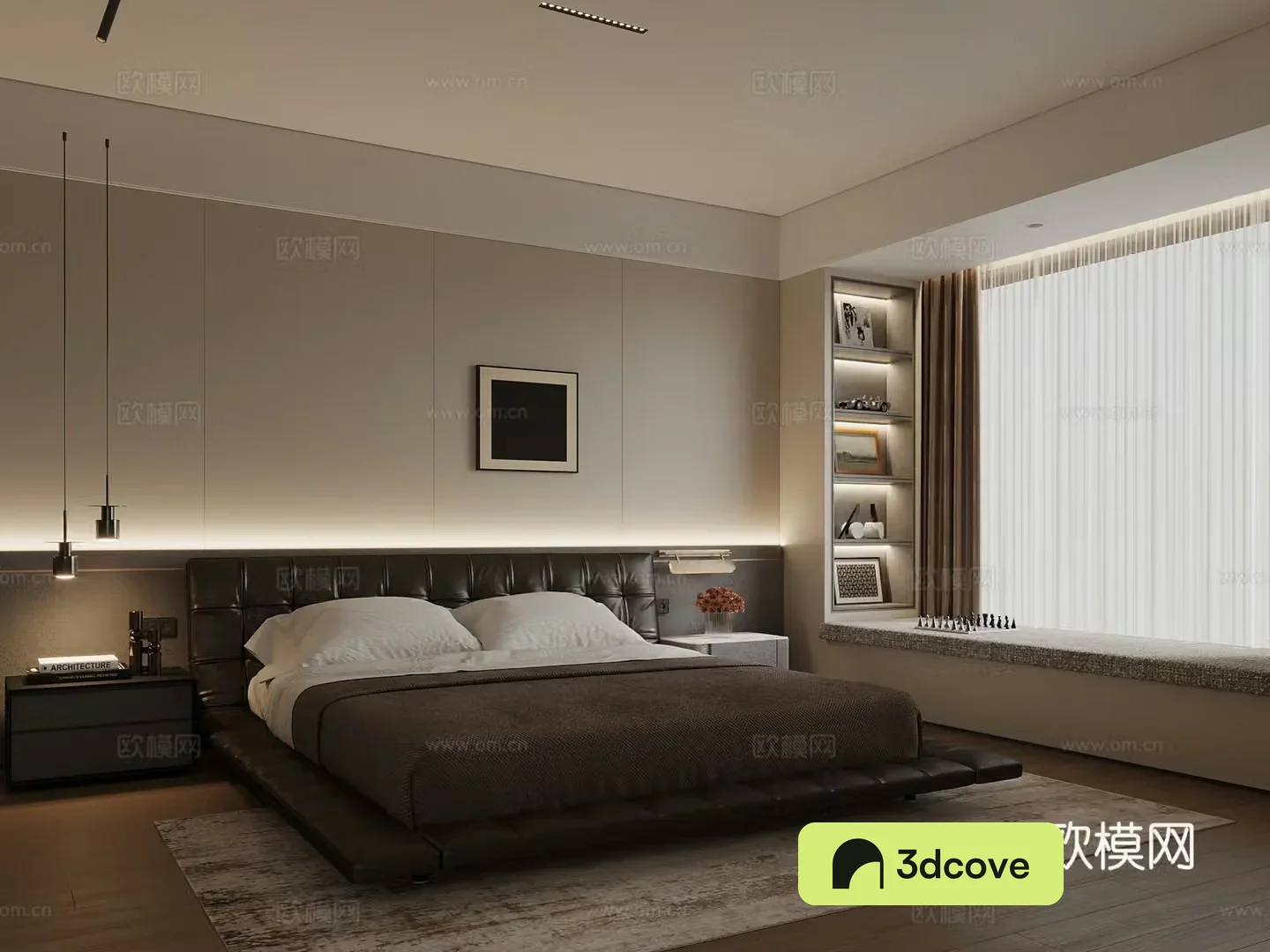 Modern bedroom Italian bedroom desk