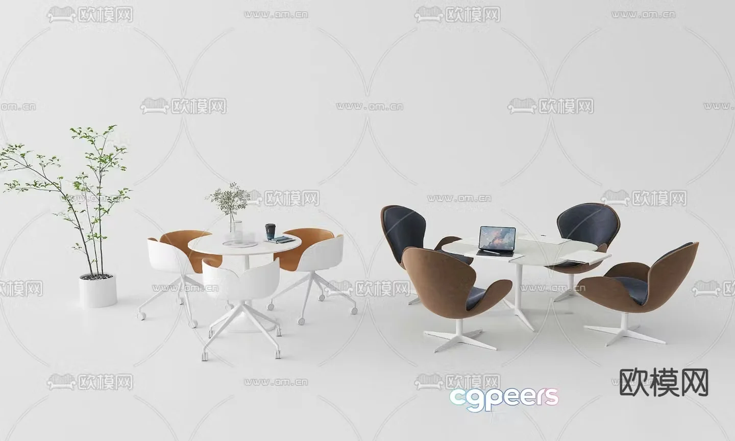 Leisure tables and chairs Negotiation tables and chairs 3d model