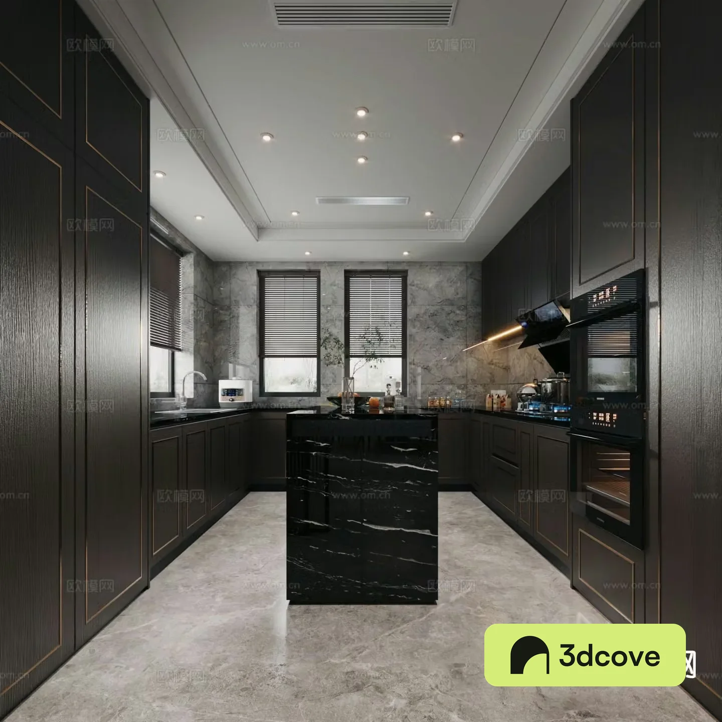 Modern island kitchen