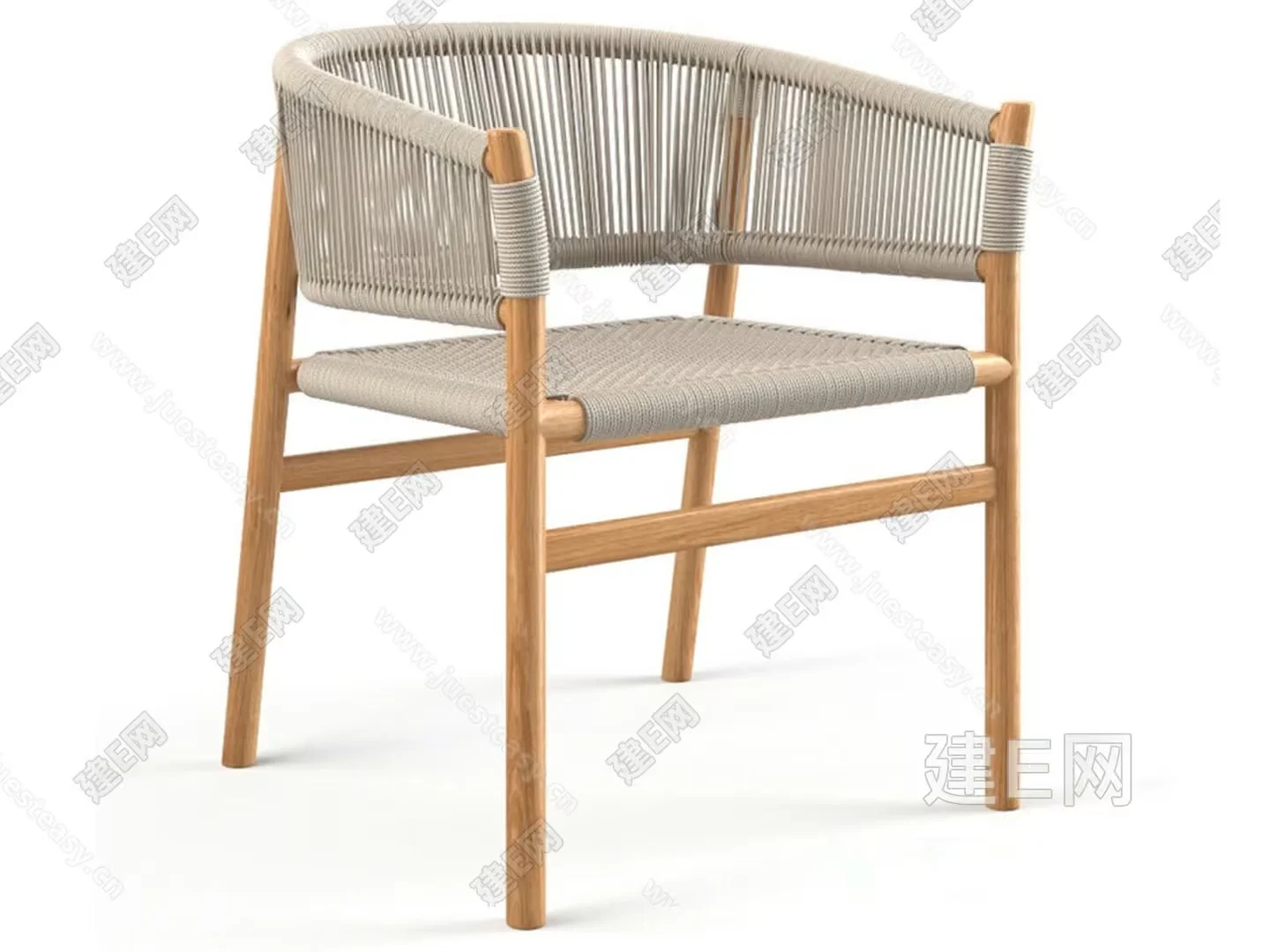 Wooden Woven Chair 3D Model – 10347 – VRAY Render
