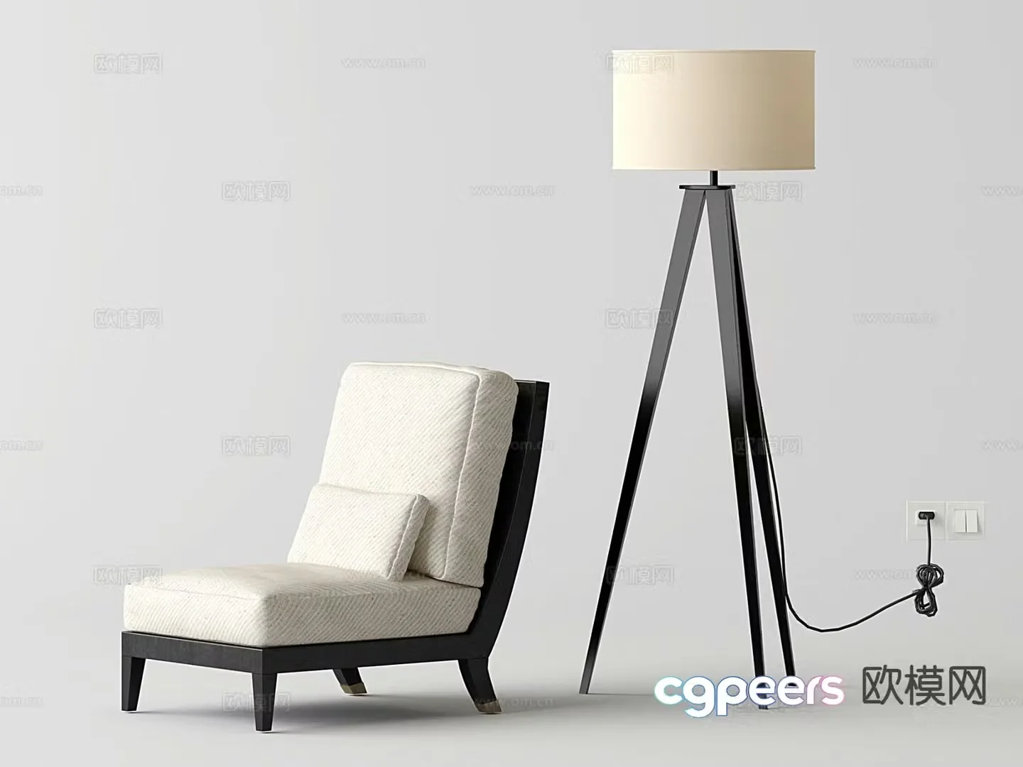 New Chinese style chair sofa chair leisure chair 3d model