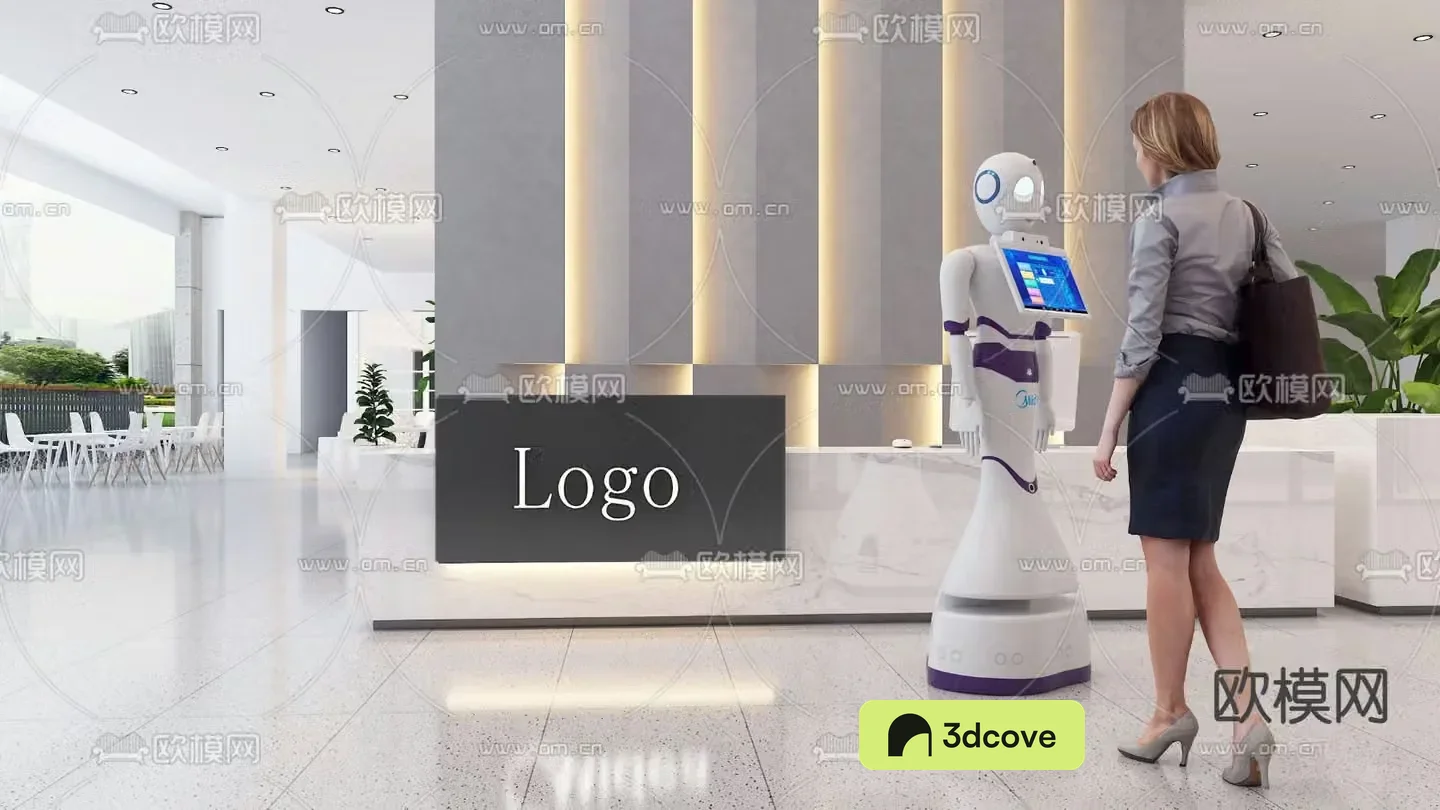 Company front desk reception desk intelligent robot