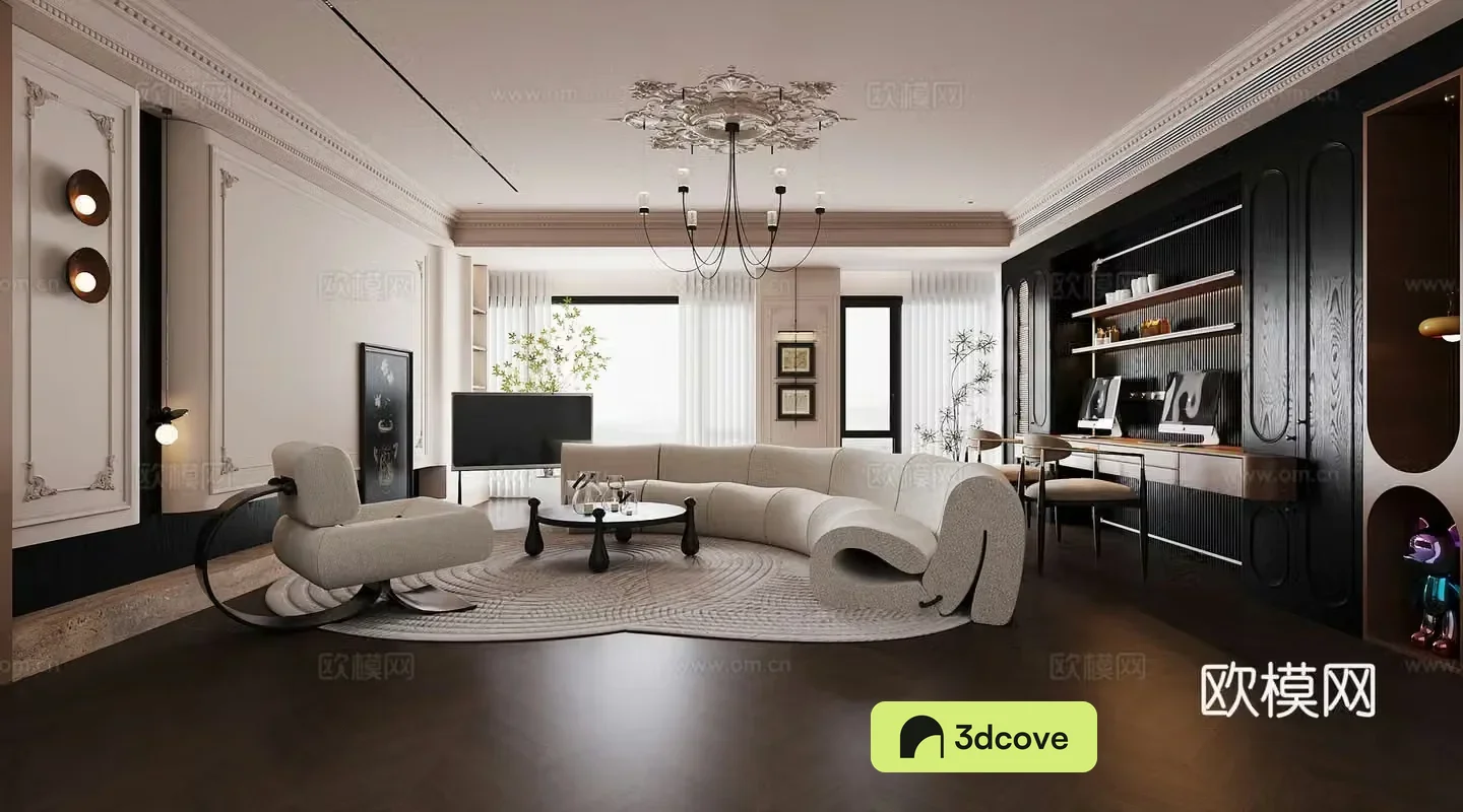 French living room retro living room French retro living room sofa coffee table combination