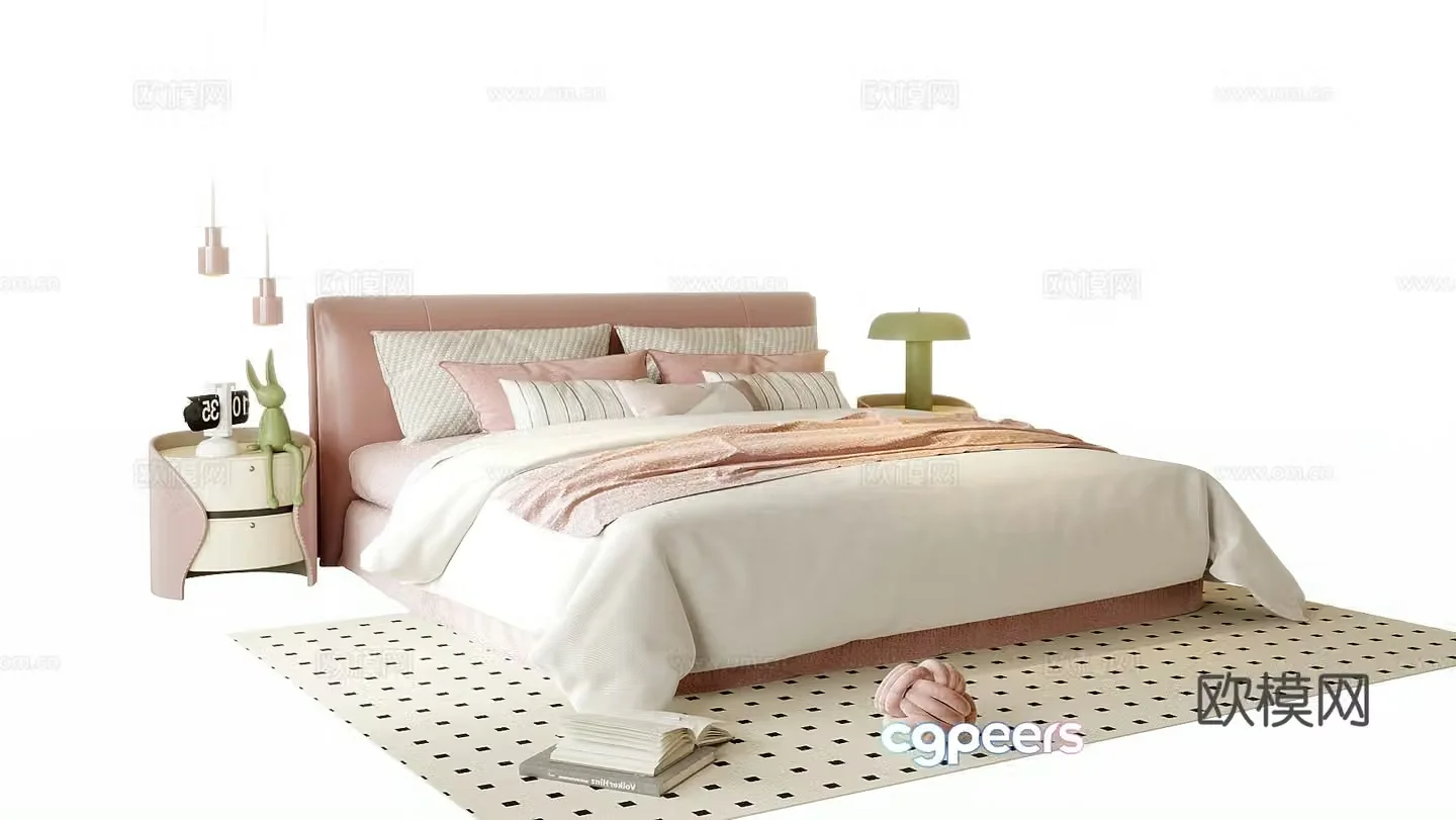 Modern children’s bed 3d model