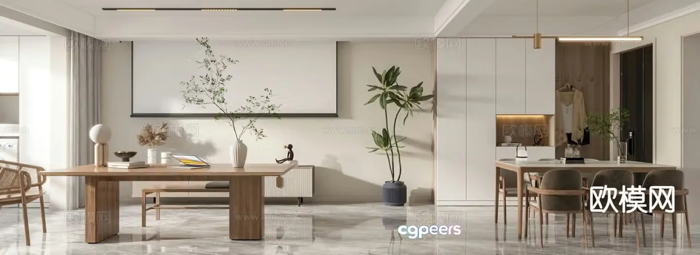 Cream Fengke restaurant 3d model