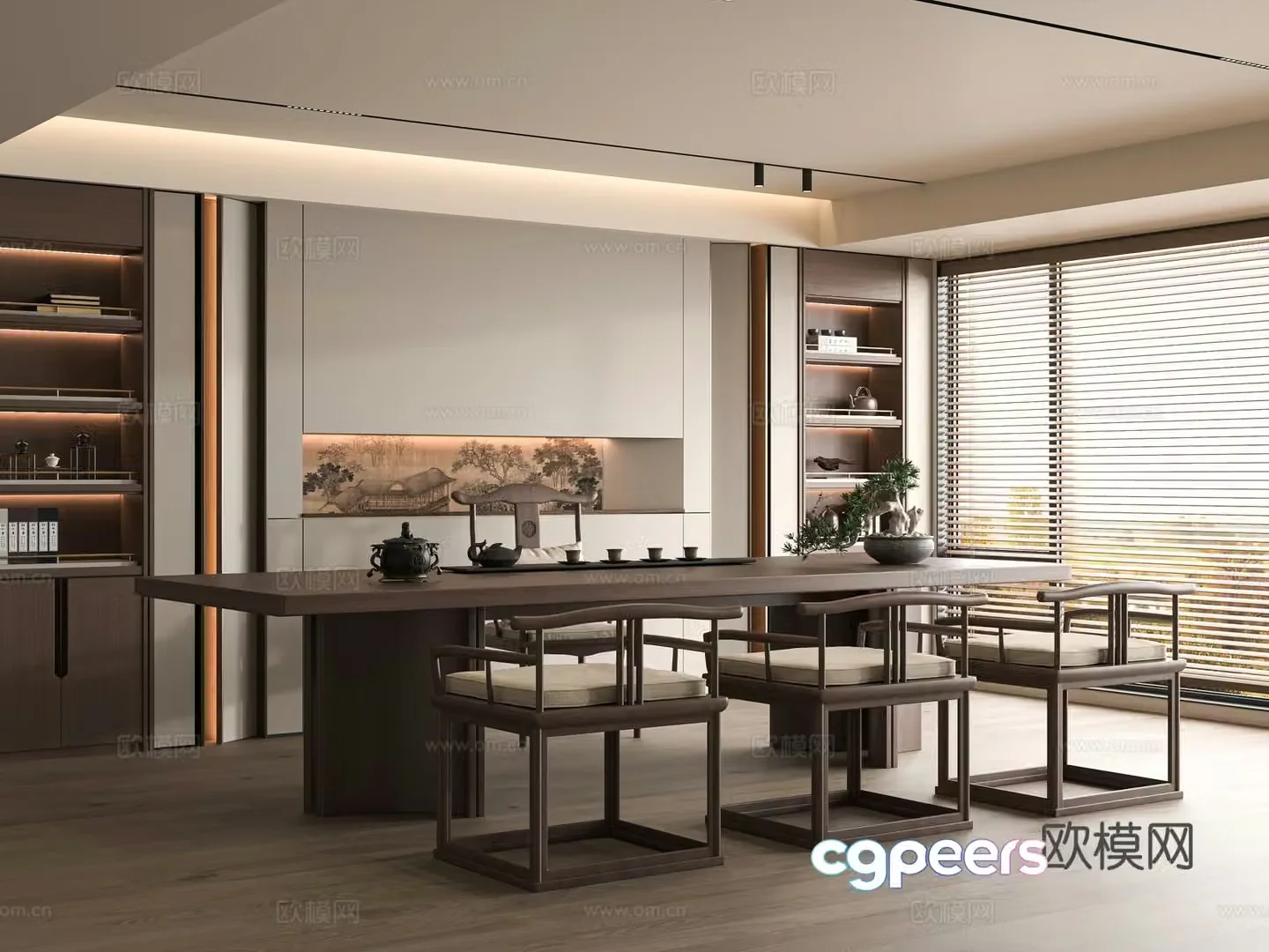 New Chinese tea room 3D model