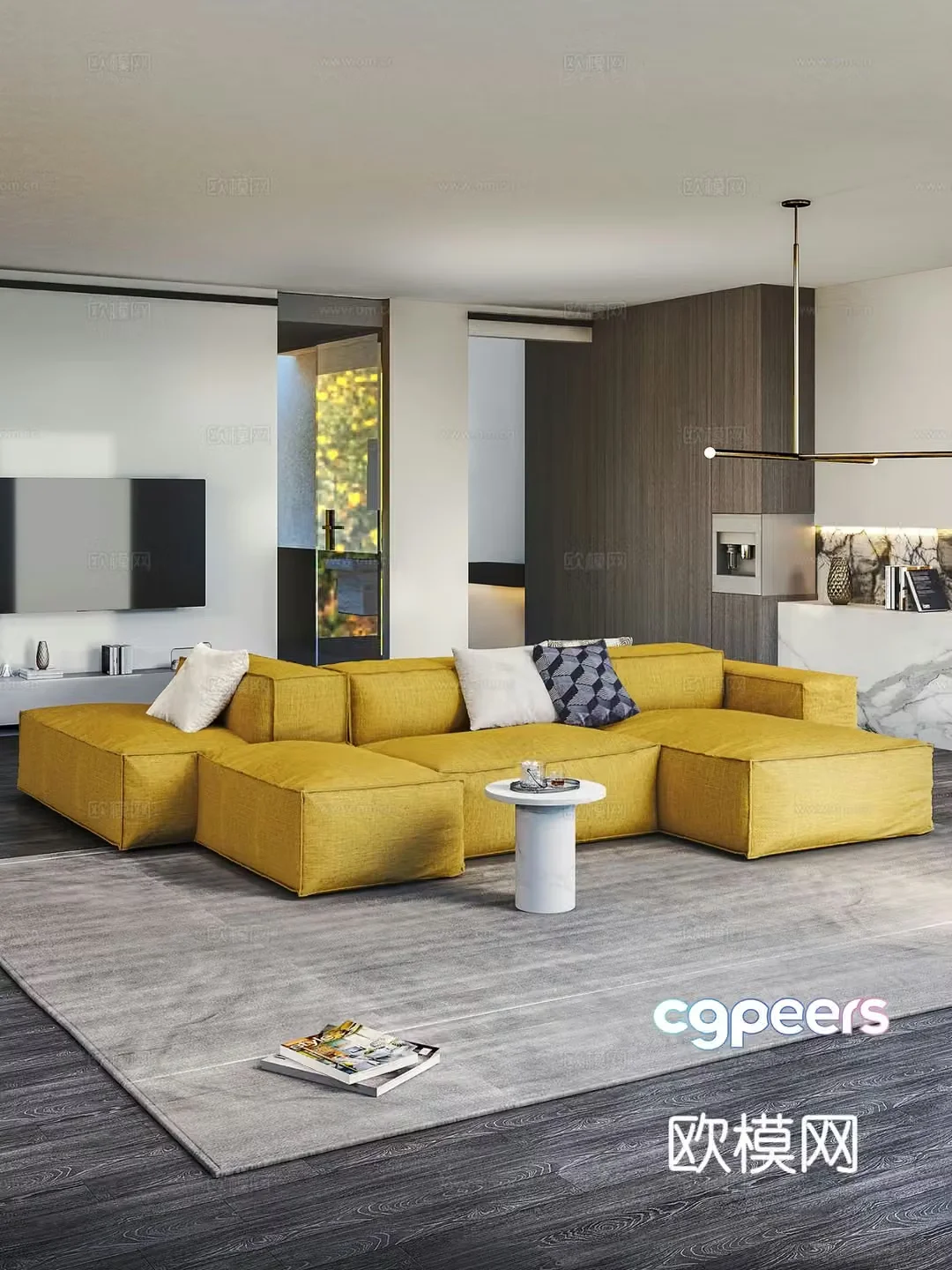 Modern living room 3d model