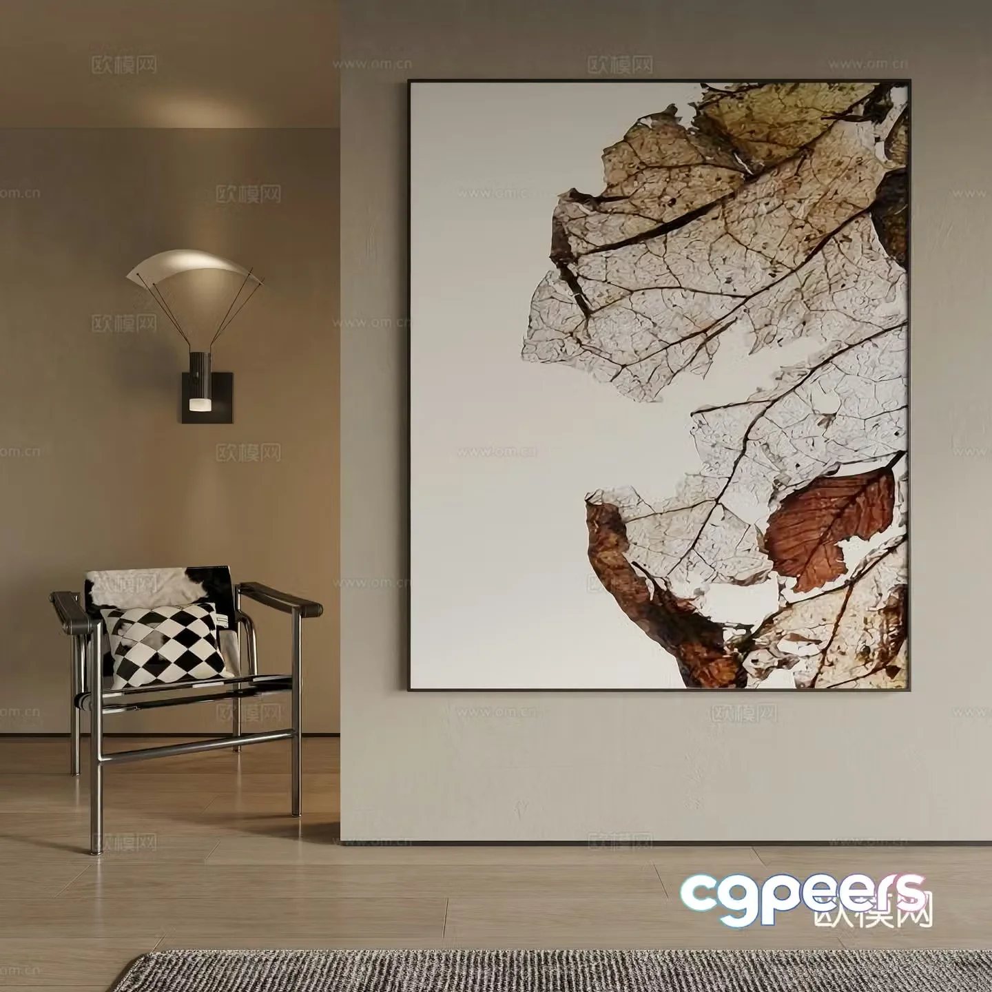 Modern decorative painting 3d model