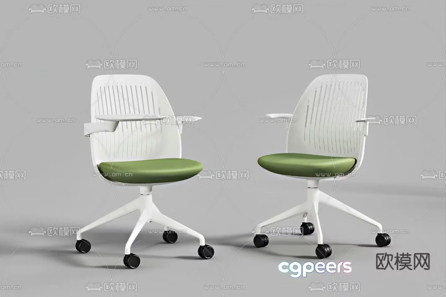 Modern office chair training chair conference chair 3d model