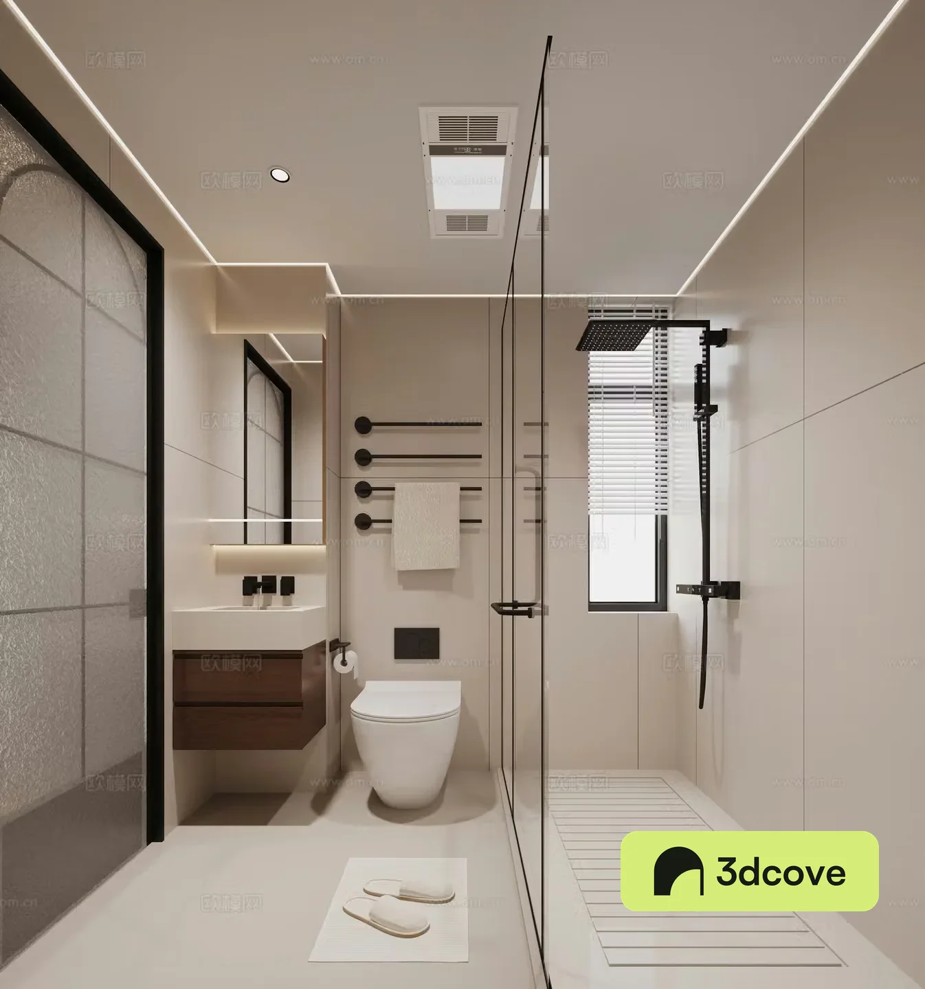 Cream bathroom