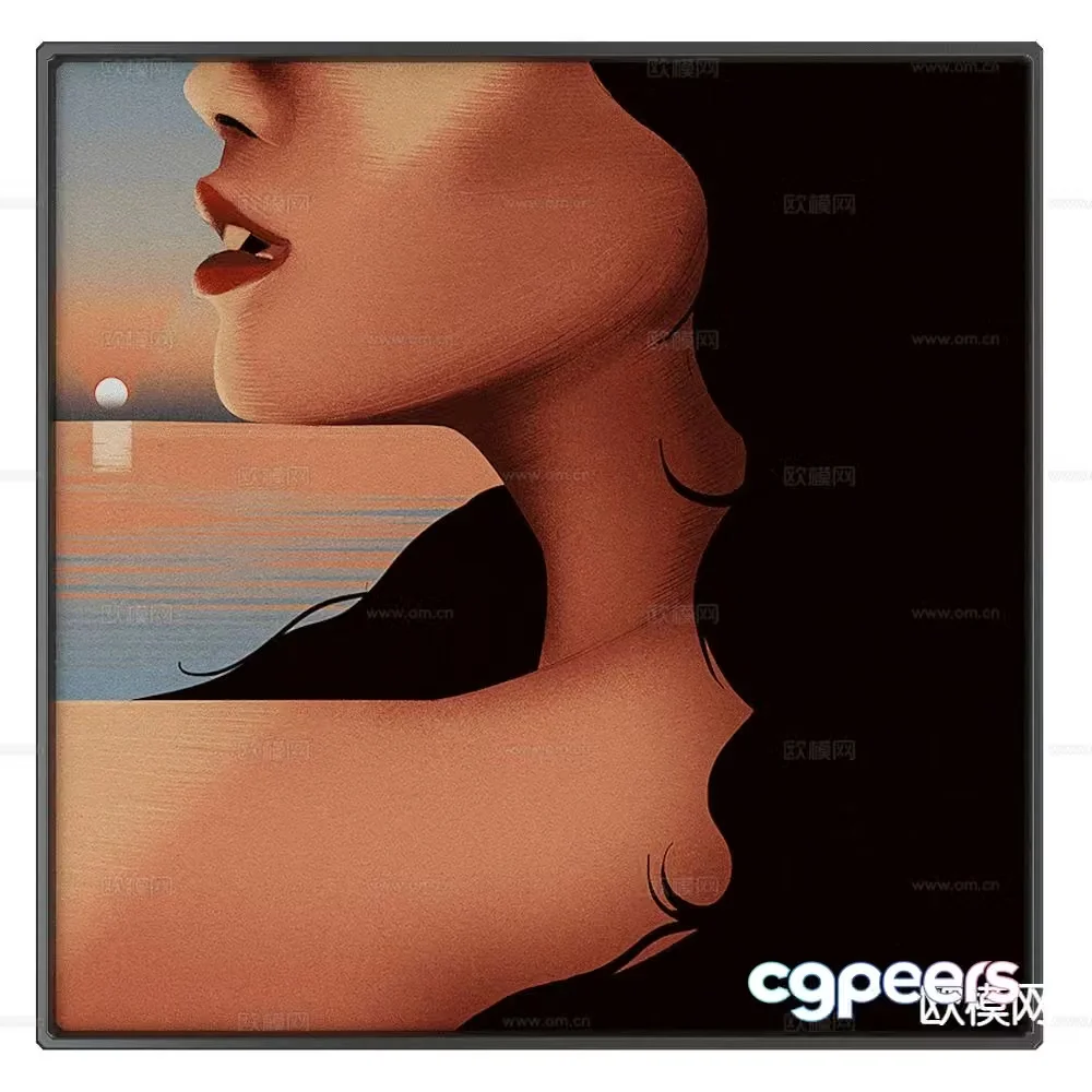NC Design art hanging painting figure painting decorative painting 3d model