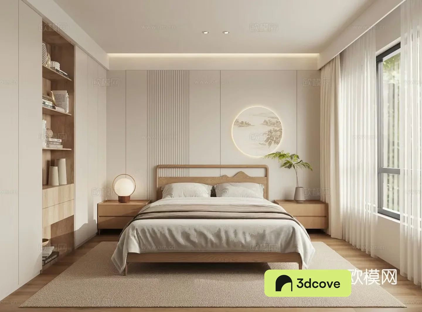 New Chinese Zen bedroom