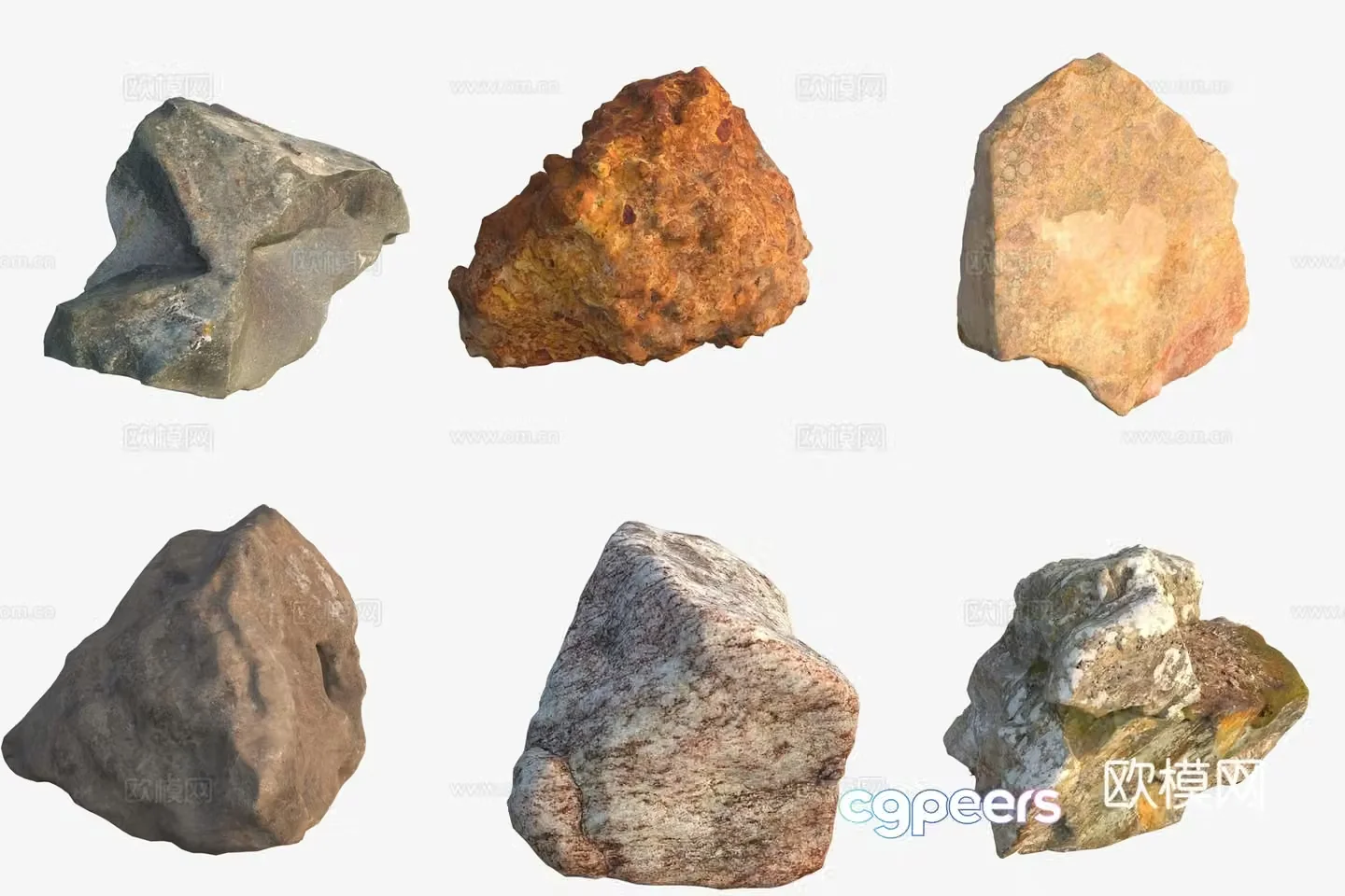 Big rocks by the sea 3d model