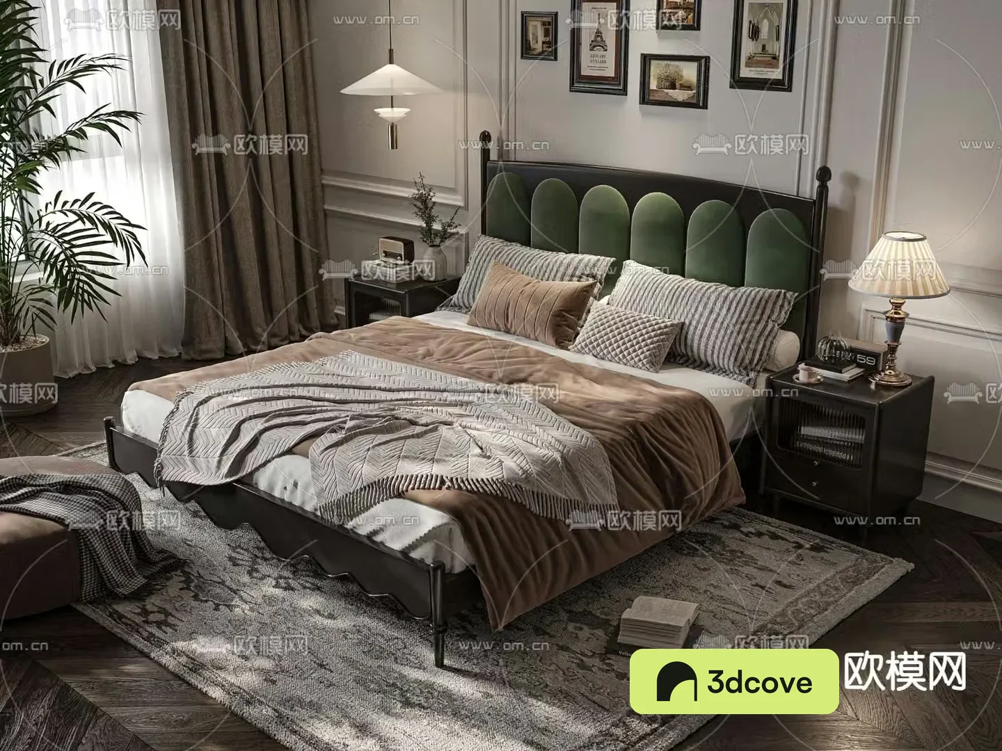 Medieval style double bed