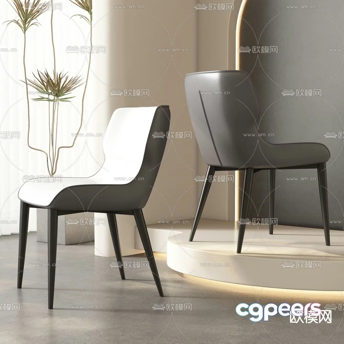 Modern single chair sofa chair leisure chair 3d model