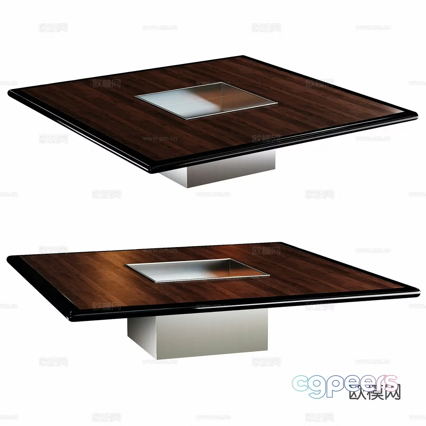 Italian coffee table square coffee table 3d model