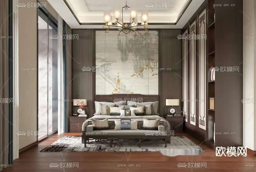 Modern Bedroom 3D Model – 8284 – VRAY Render