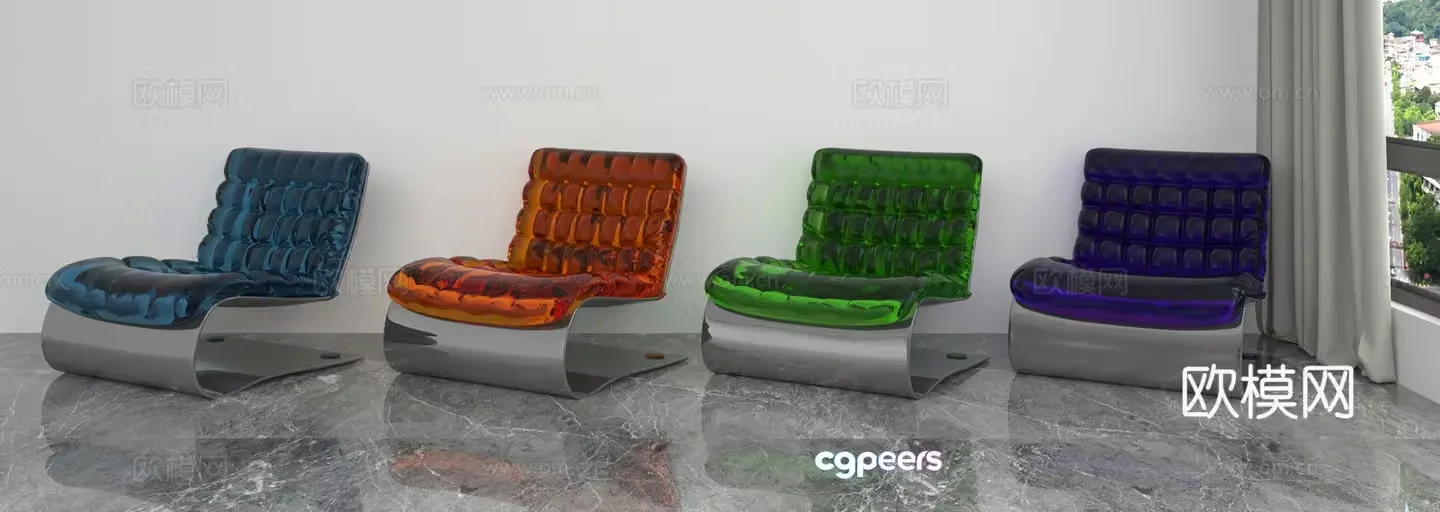 Modern leisure chair 3d model