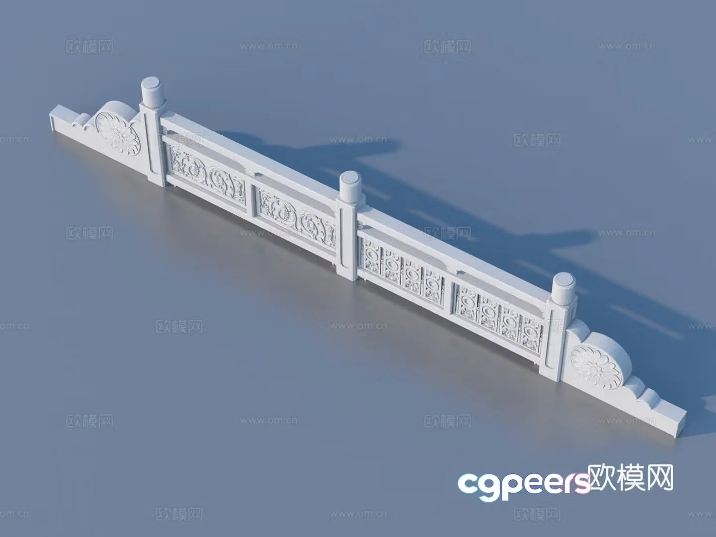 Fence Guardrail Railing 3d Model