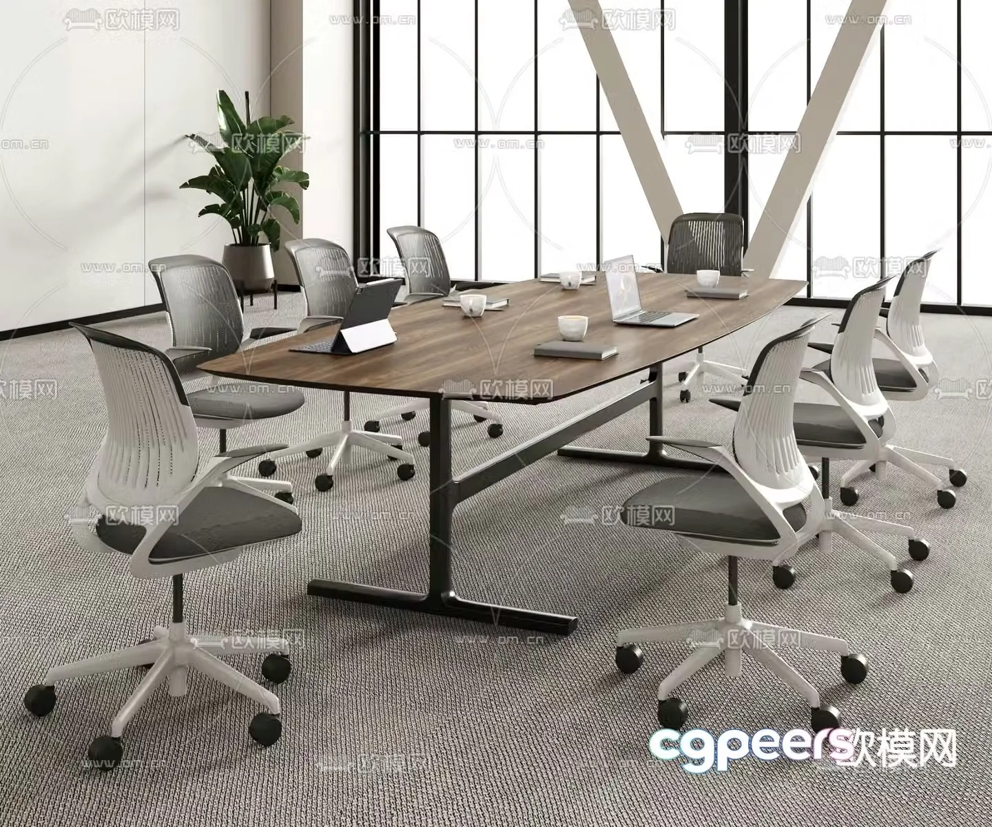 Modern conference table conference table 3d model