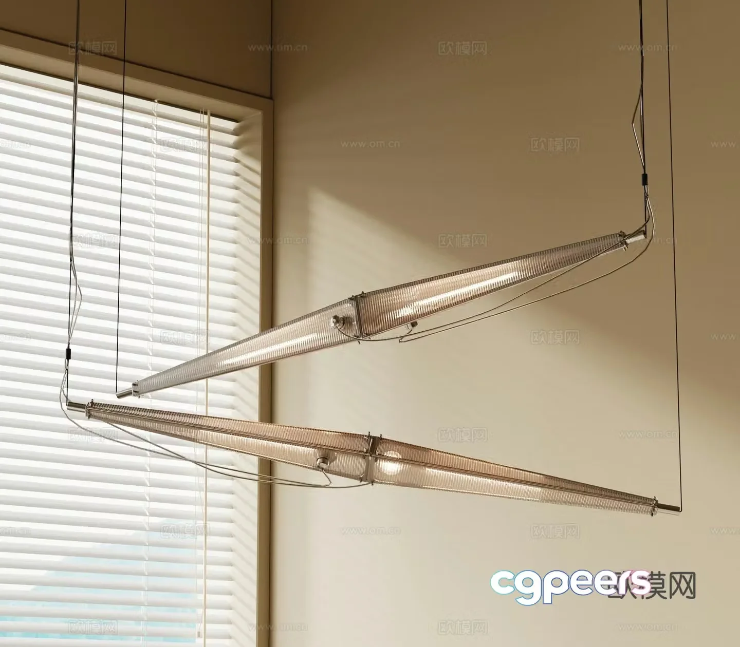 Modern chandelier 3d model
