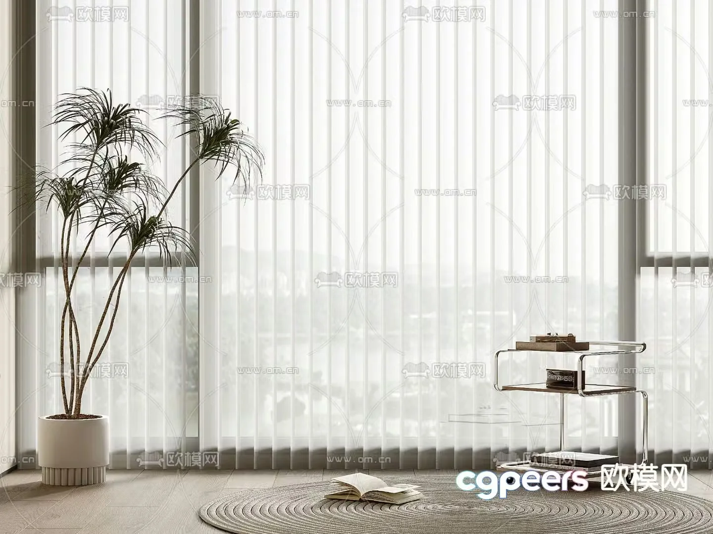 Curtain Venetian blinds Dream curtain 3d model
