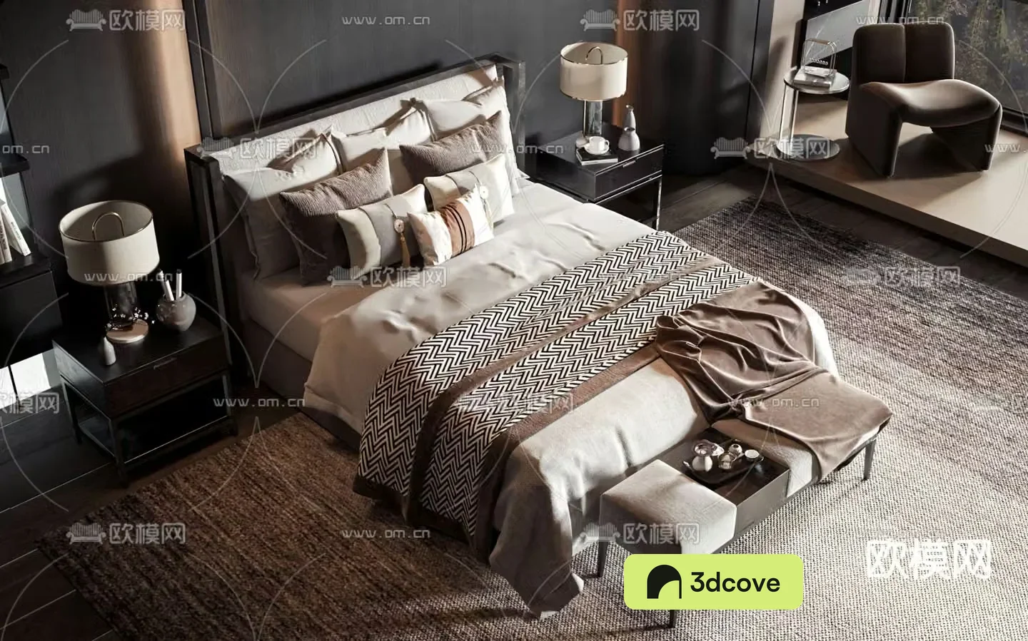 New Chinese style double bed