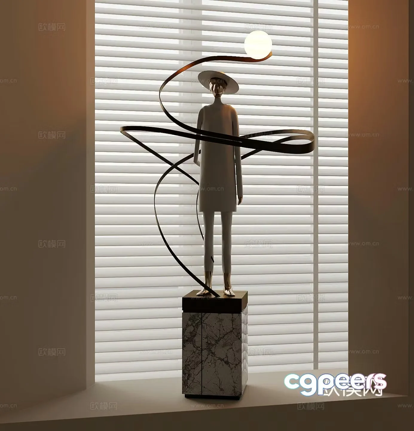 Modern interior sculpture Character sculpture Art sculpture 3d model