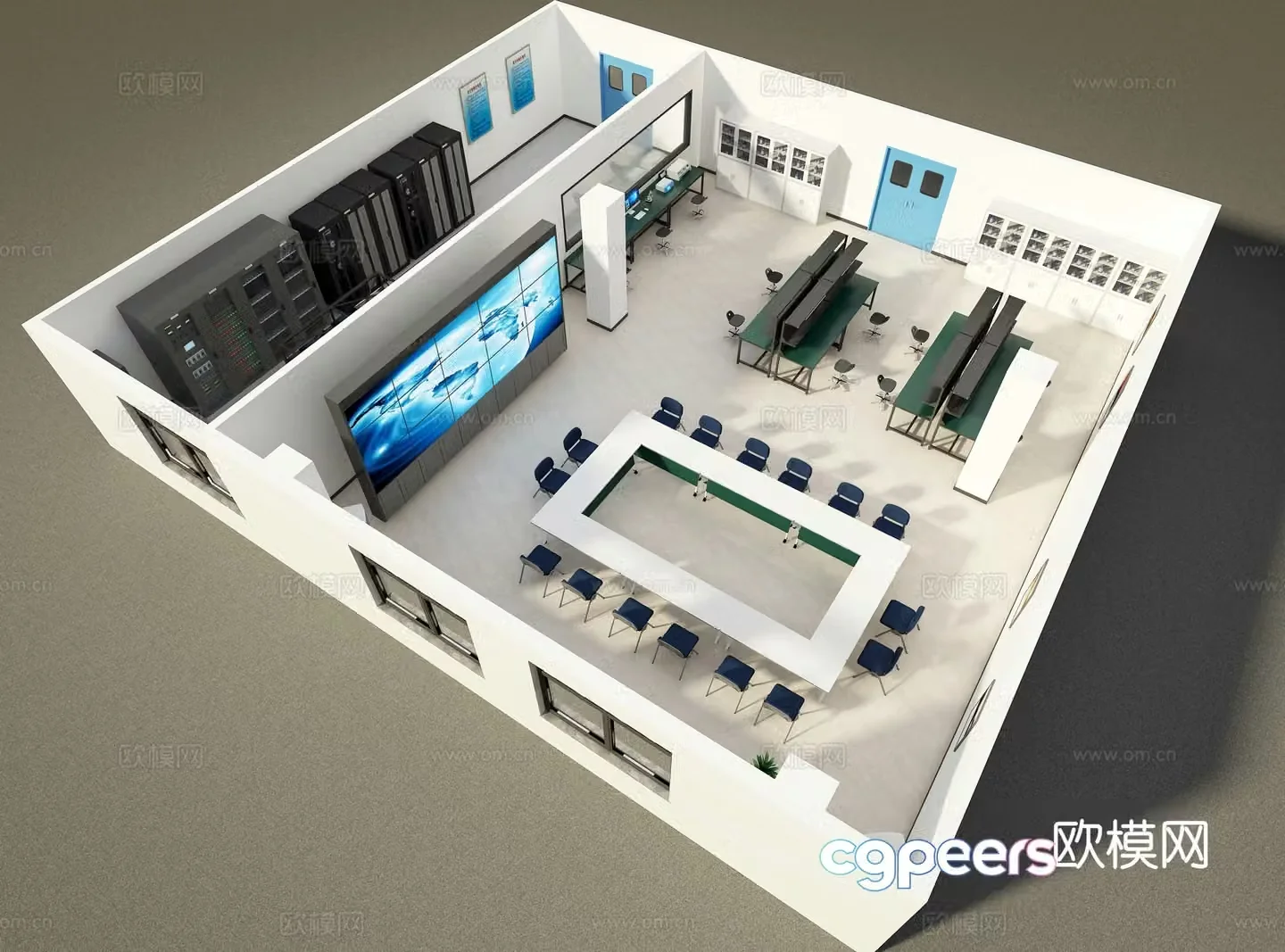 Modern laboratory 3d model