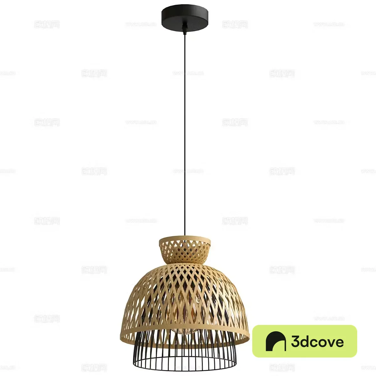 Nordic simple chandelier living room chandelier rattan chandelier